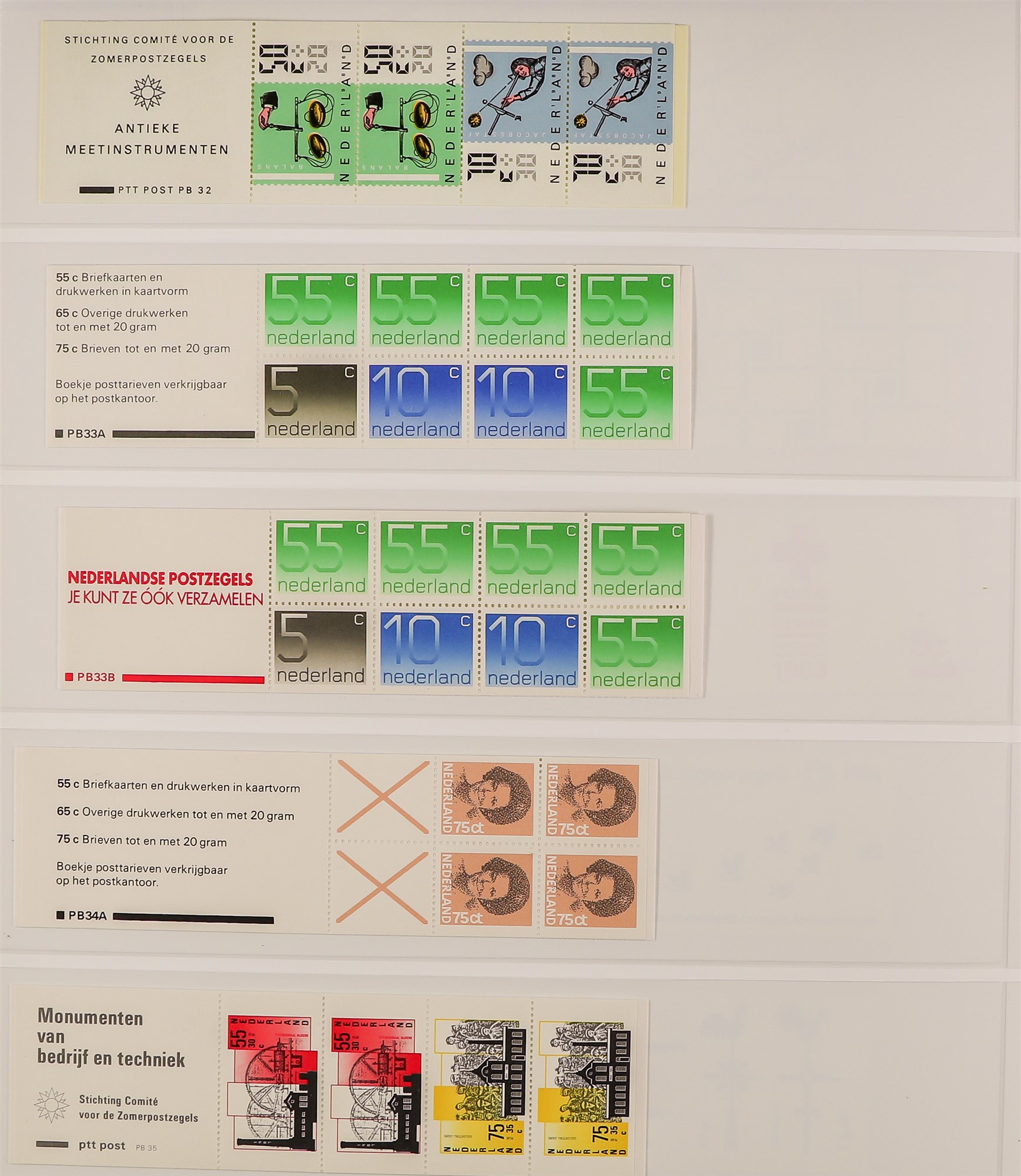 NETHERLANDS 1960's-2000's NEVER HINGED MINT ISSUES with PTT new issue stamp folders, presentation - Image 4 of 13