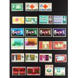 HONG KONG 1963-70 COMMEMORATIVE AND OMNIBUS ISSUES never hinged mint incl. 1963-66 FFH, Red Cross,