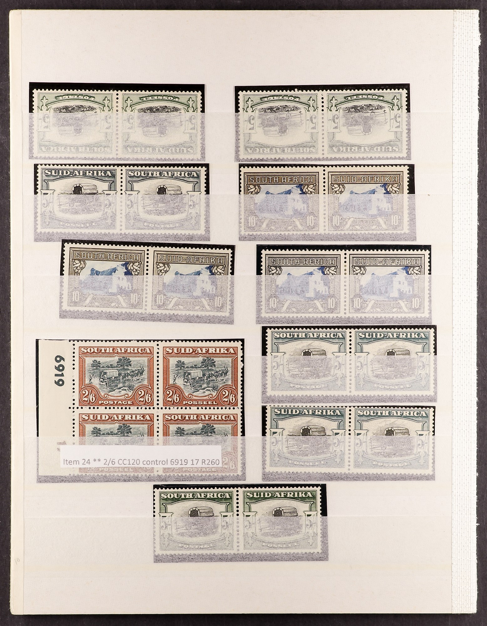 SOUTH AFRICA 1926-54 MINT DEFINITIVES COLLECTION note 1926-7 ½d & 1d block of four with extra - Image 4 of 4