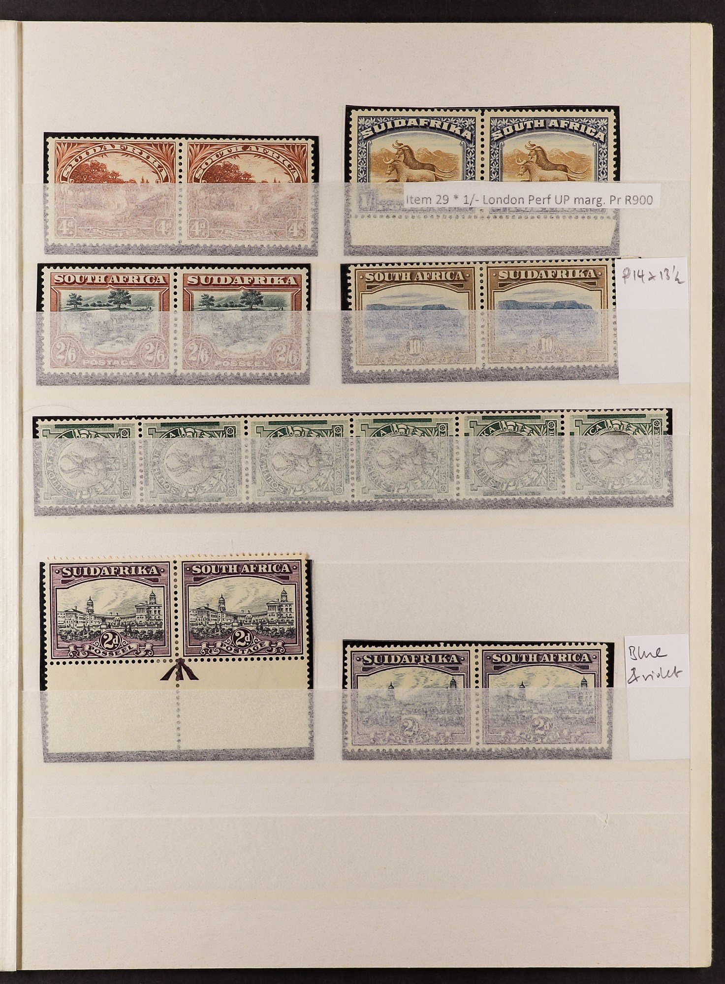 SOUTH AFRICA 1926-54 MINT DEFINITIVES COLLECTION note 1926-7 ½d & 1d block of four with extra - Image 3 of 4