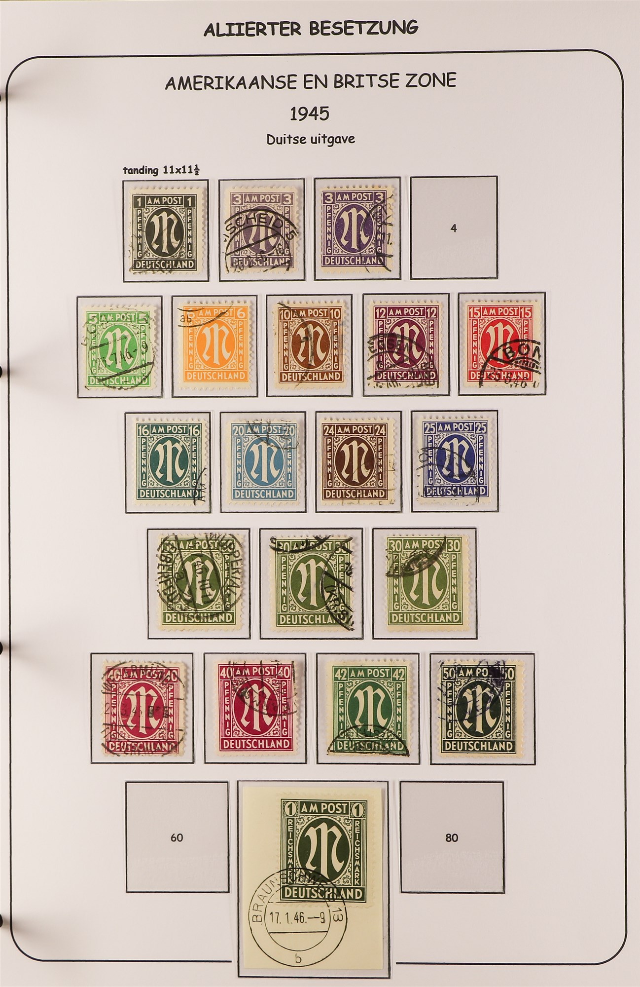 GERMAN ALLIED ZONES BRITISH & AMERICAN ZONE 1945-50 very fine used collection (plus some mint or - Image 5 of 27