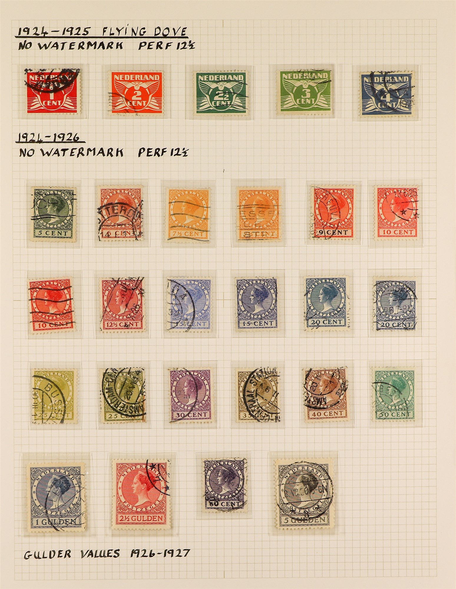 NETHERLANDS 1891-1966 USED COLLECTION in an album, incl. 1891 Wilhelmina to 1g violet & 1894 to 1g - Image 4 of 12