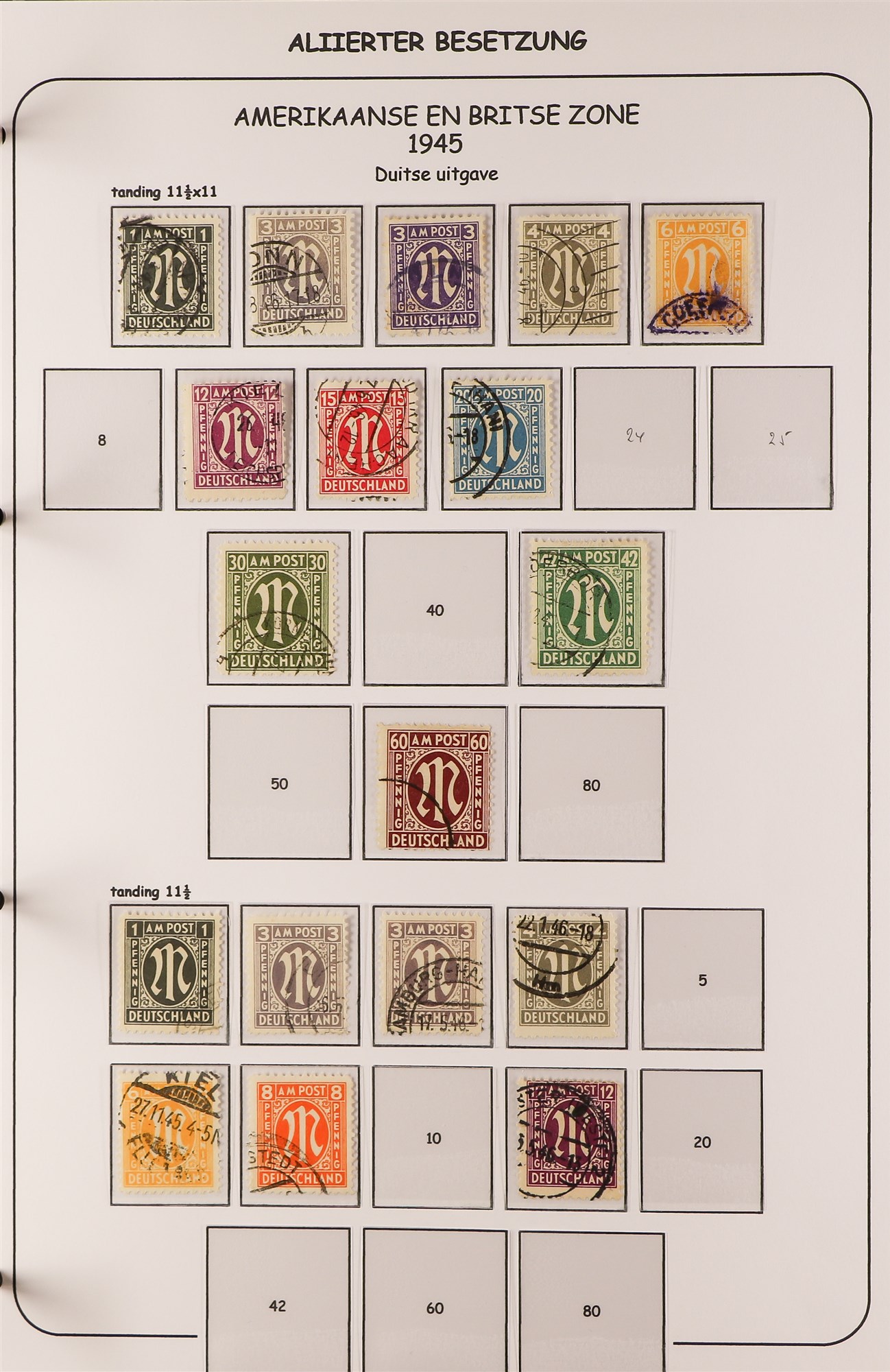 GERMAN ALLIED ZONES BRITISH & AMERICAN ZONE 1945-50 very fine used collection (plus some mint or - Image 6 of 27