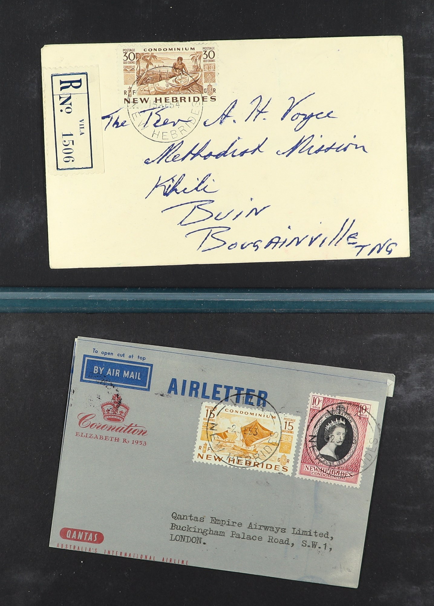 NEW HEBRIDES ENGLISH 1953-69 covers collection, with commercial & philatelic covers, registered - Image 2 of 15