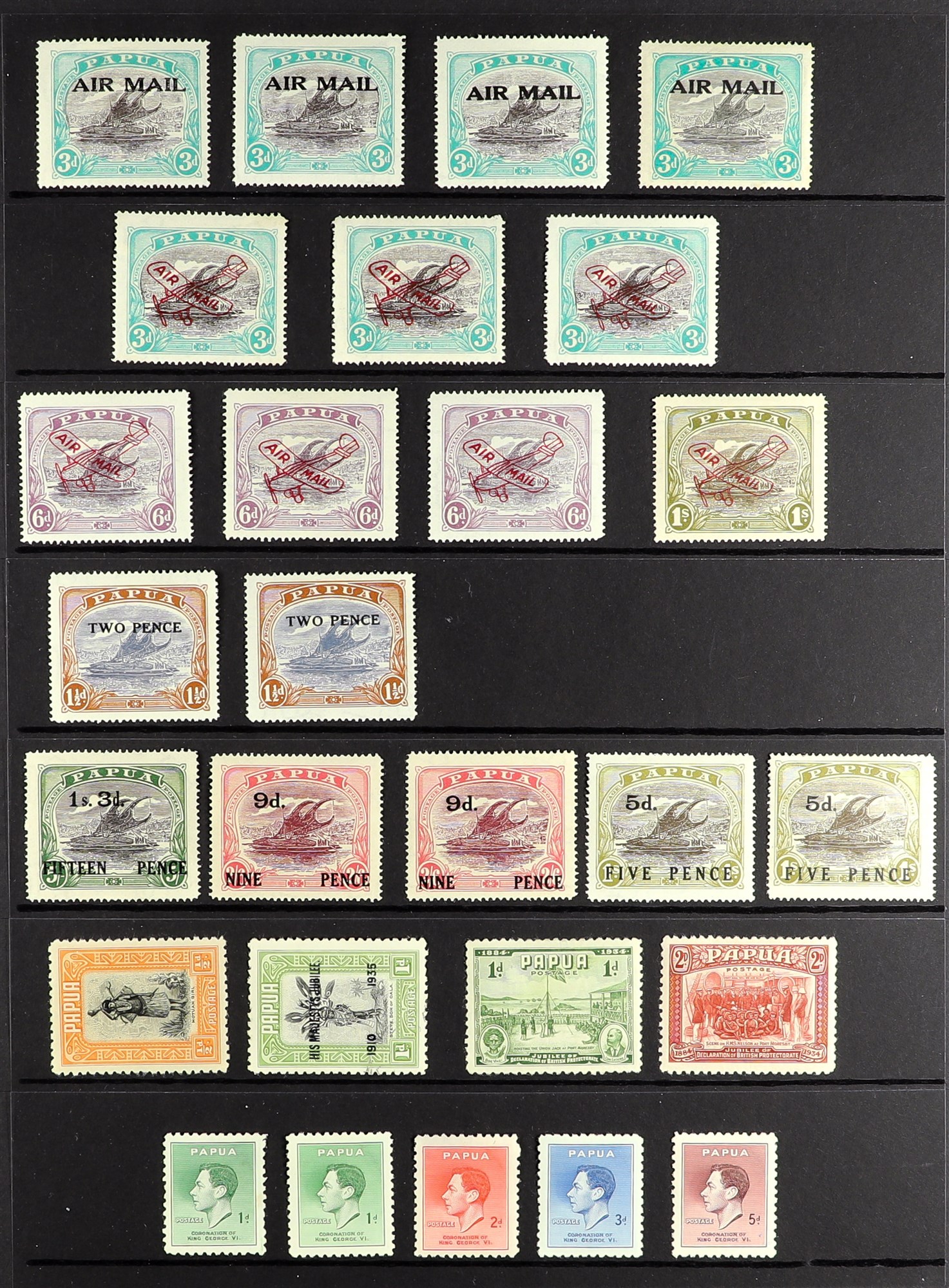 PAPUA 1901-37 MINT COLLECTION incl. 1901-05 BNG ½d & 1d, 1906 Horiz wmk 1s orange (SG 19), vert - Image 3 of 3