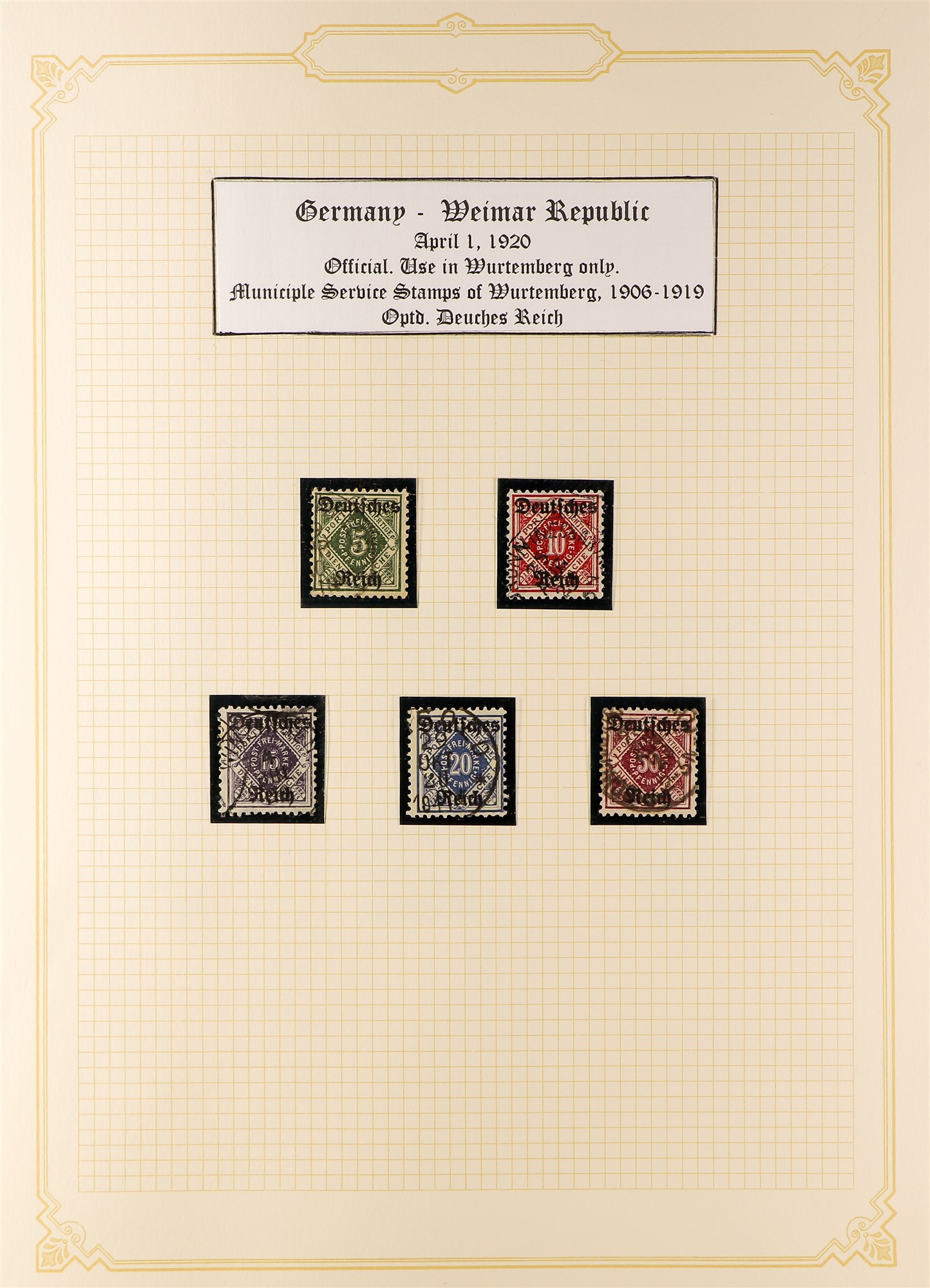 GERMANY 1919-1923 USED COLLECTION incl. 1920-21 opts on Bavaria set, 1920-21 Germania set, plus - Image 27 of 32