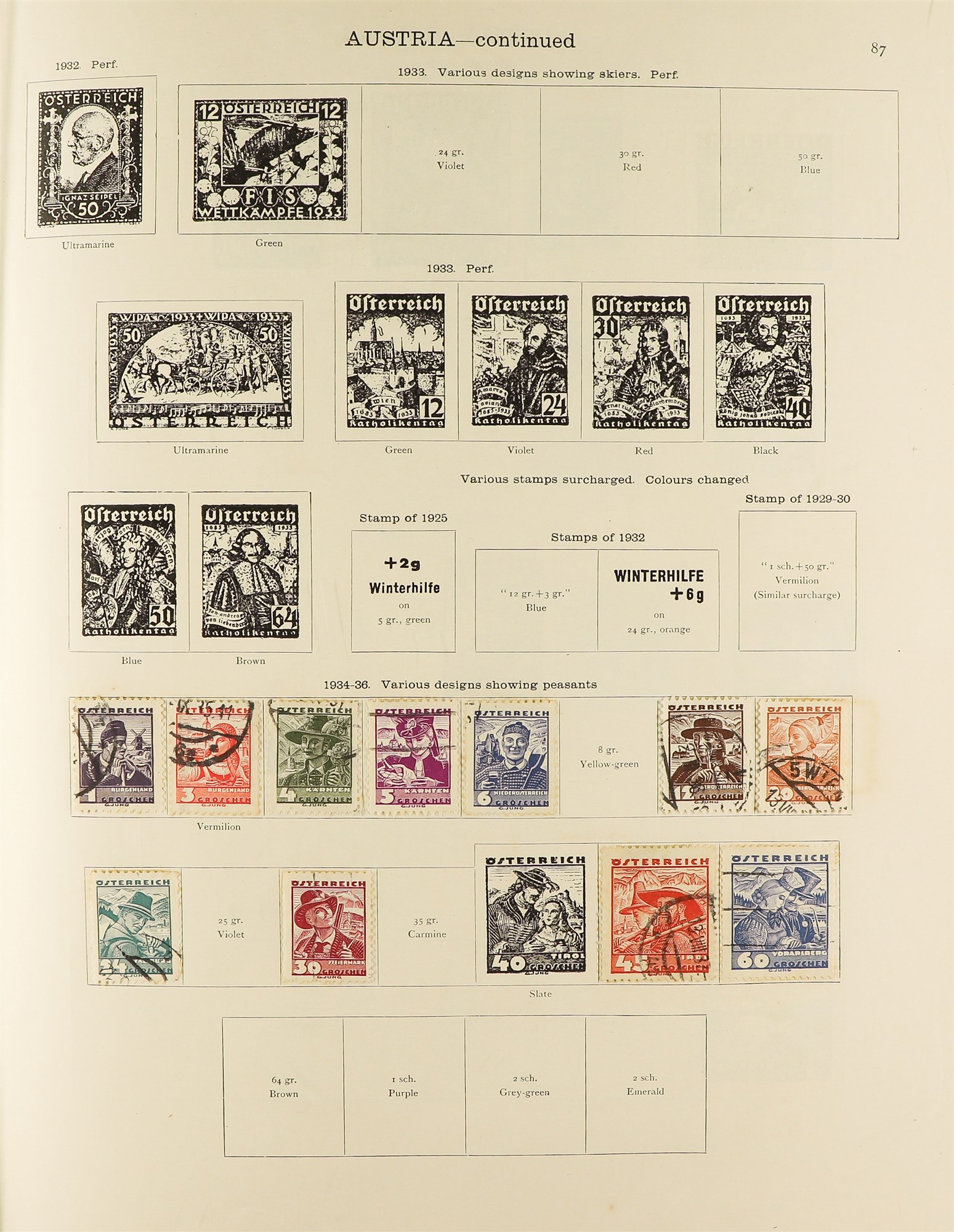 COLLECTIONS & ACCUMULATIONS PAIR OF S.G. NEW IDEAL ALBUMS for Foreign countries to 1936, with a