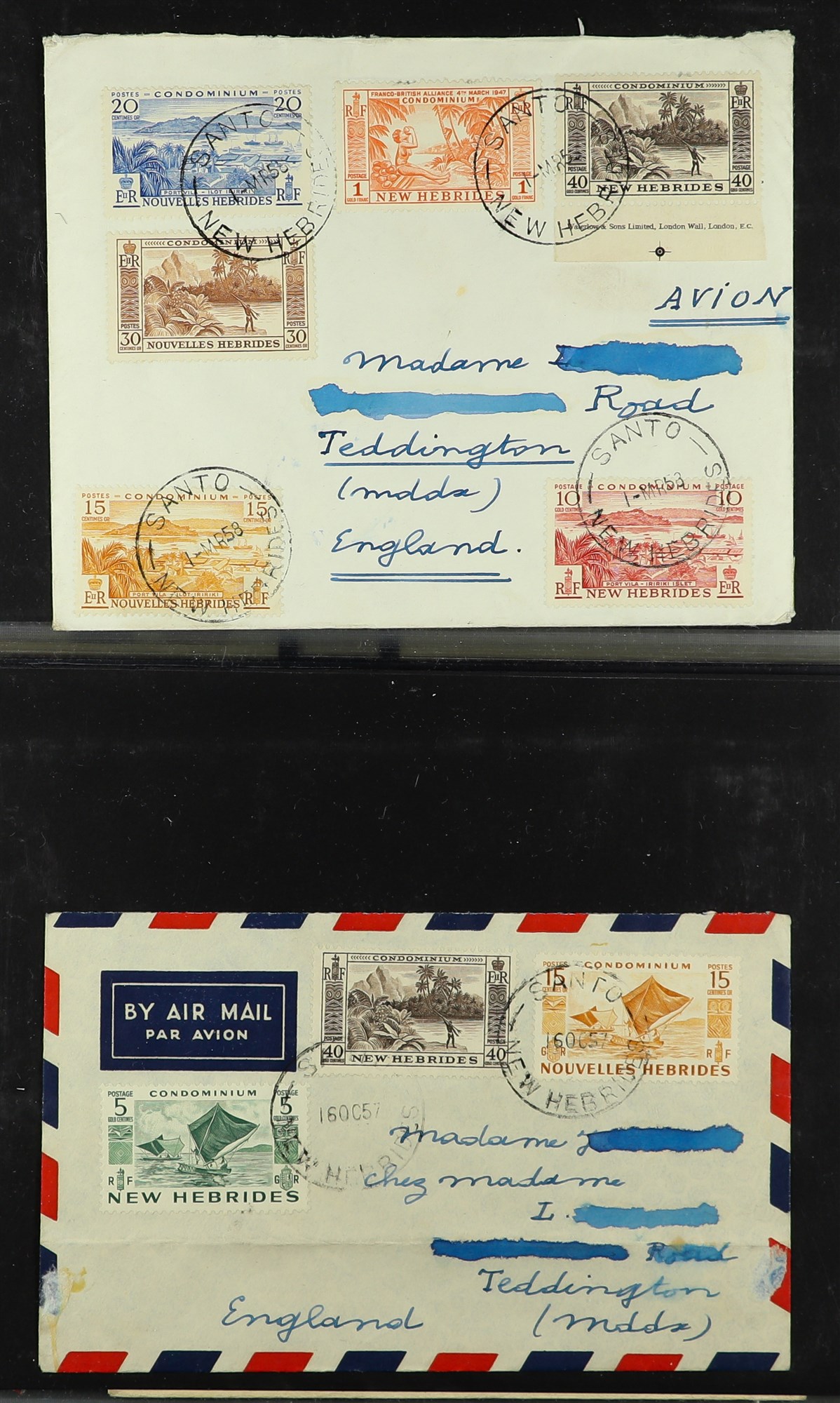 NEW HEBRIDES ENGLISH 1953-69 covers collection, with commercial & philatelic covers, registered - Image 4 of 15