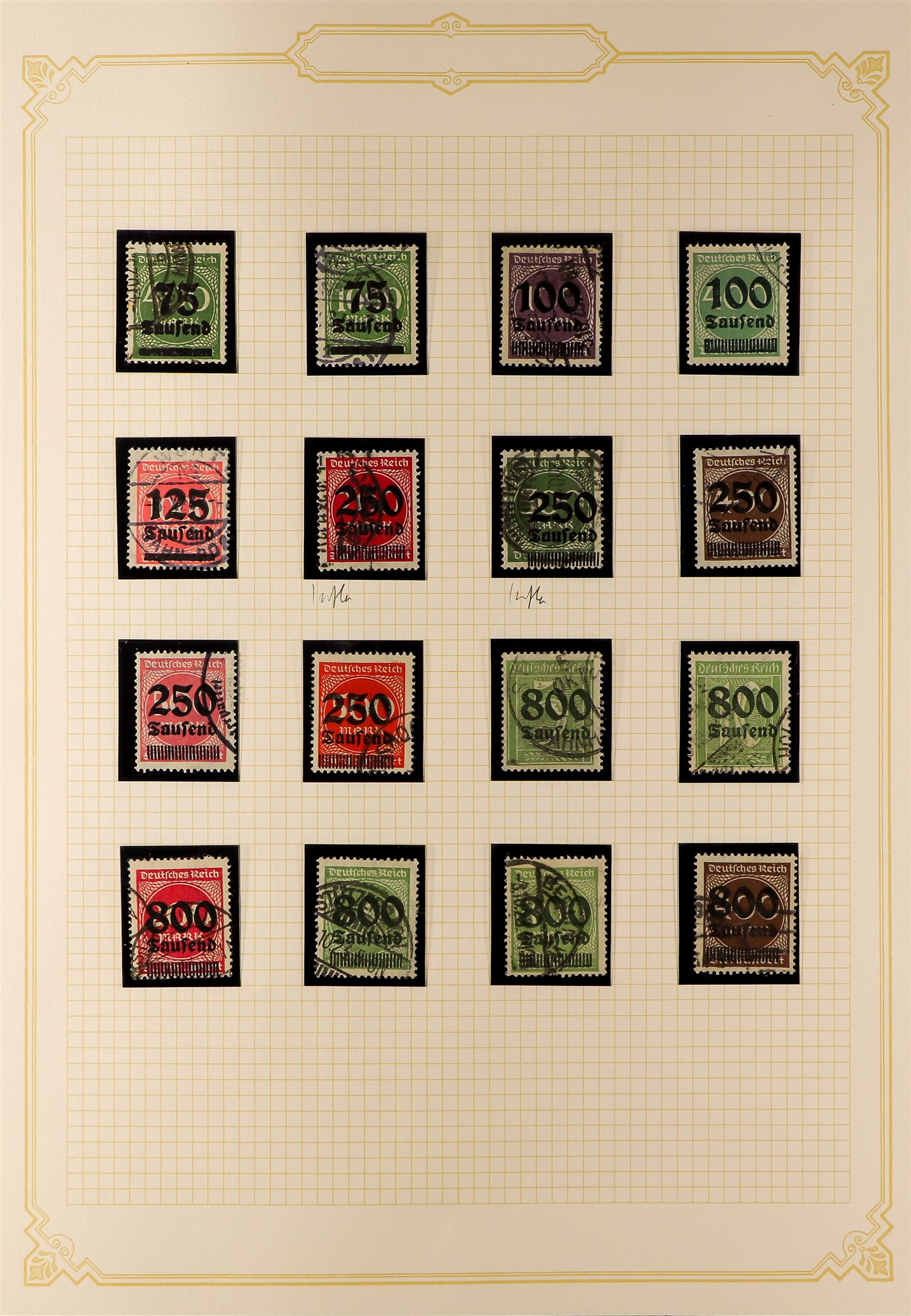 GERMANY 1919-1923 USED COLLECTION incl. 1920-21 opts on Bavaria set, 1920-21 Germania set, plus - Image 19 of 32