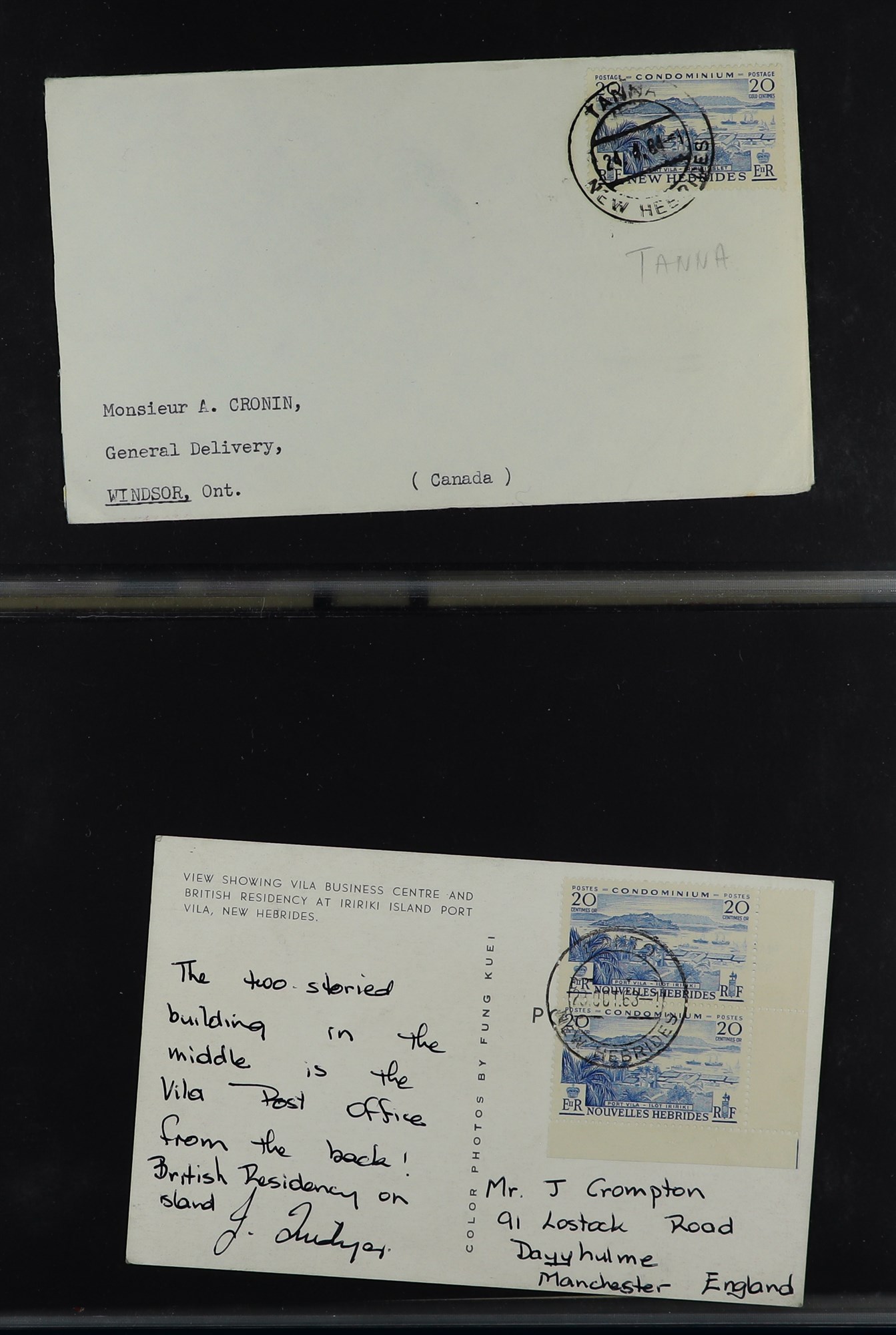 NEW HEBRIDES ENGLISH 1953-69 covers collection, with commercial & philatelic covers, registered - Image 6 of 15