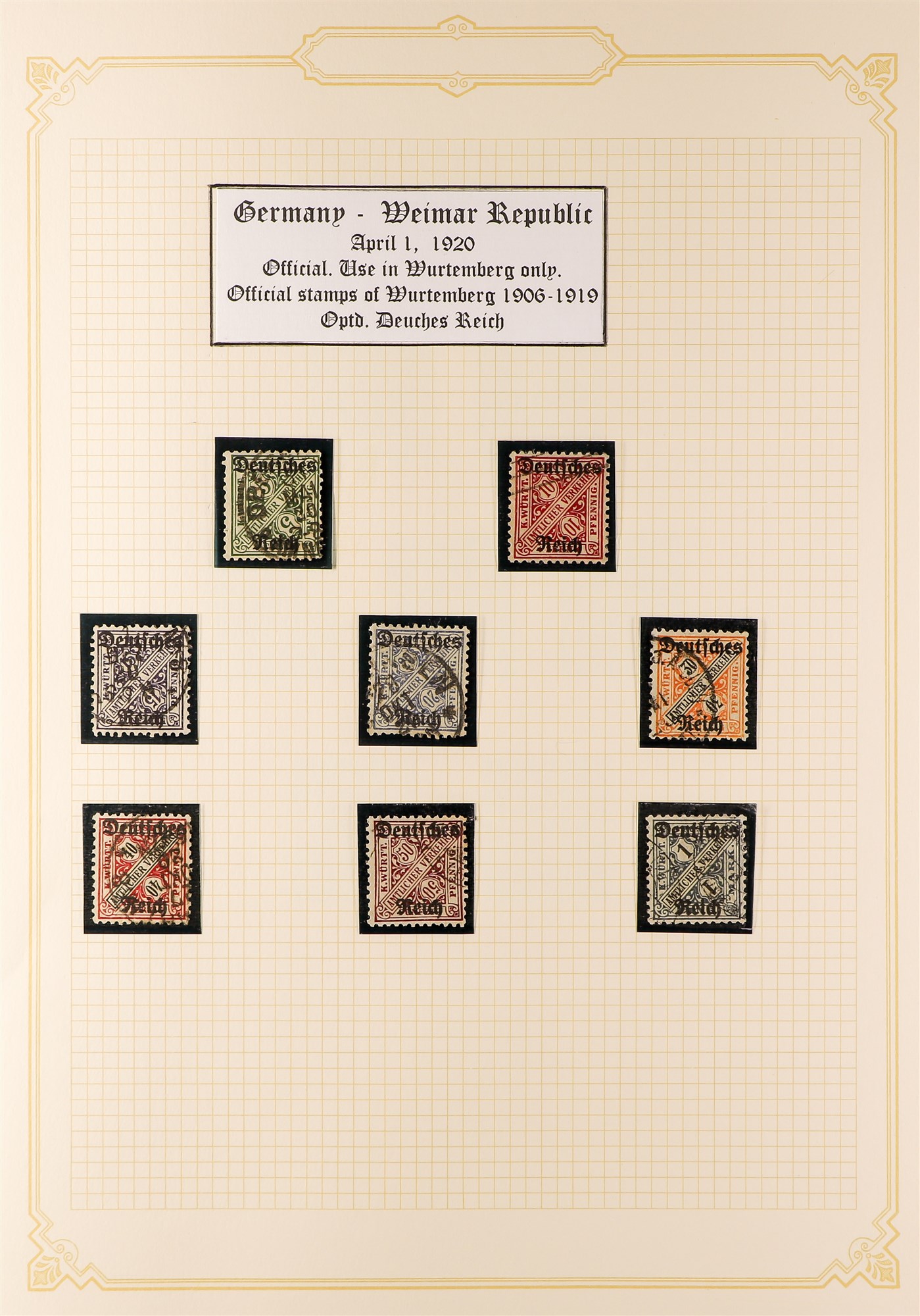 GERMANY 1919-1923 USED COLLECTION incl. 1920-21 opts on Bavaria set, 1920-21 Germania set, plus - Image 28 of 32