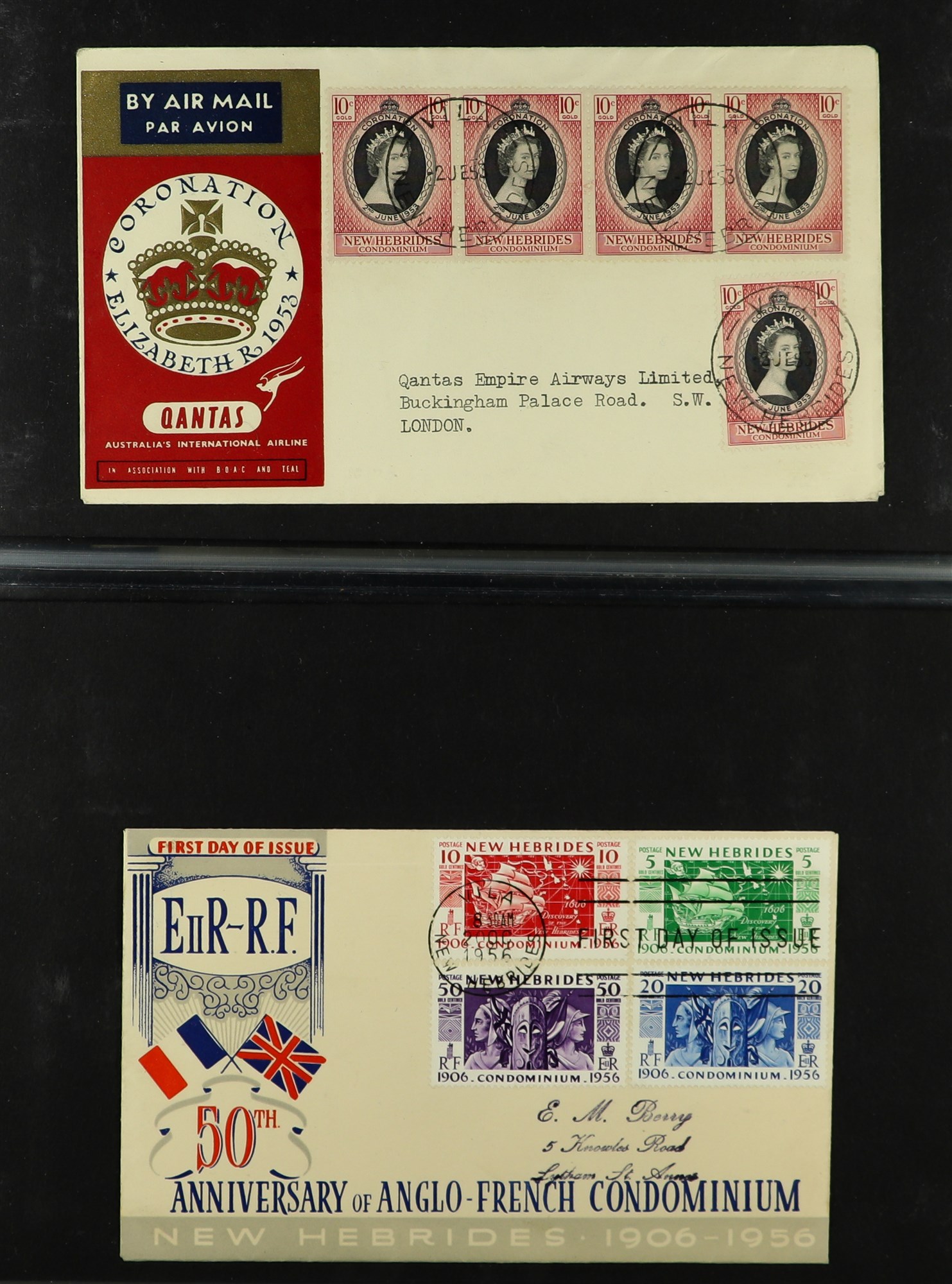 NEW HEBRIDES ENGLISH 1953-69 covers collection, with commercial & philatelic covers, registered