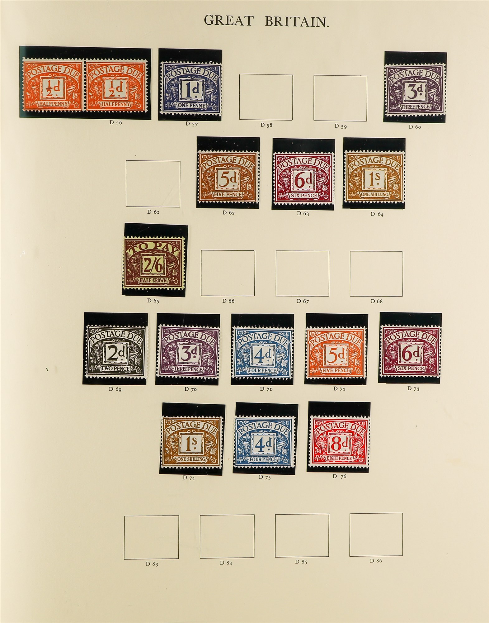 GREAT BRITAIN 1840 - 1970 sparse collection in Windsor album. Used to KGV and mint with NHM - Image 8 of 10