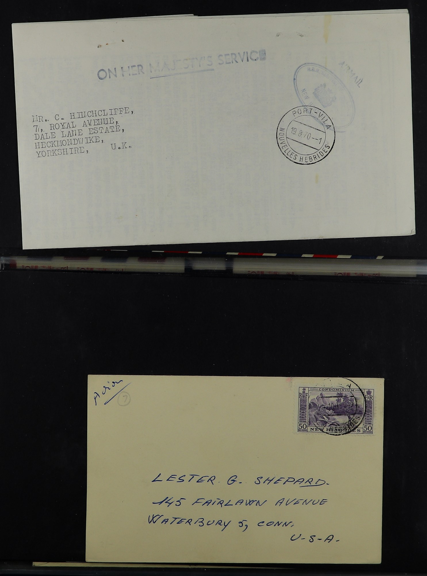 NEW HEBRIDES ENGLISH 1953-69 covers collection, with commercial & philatelic covers, registered - Image 9 of 15