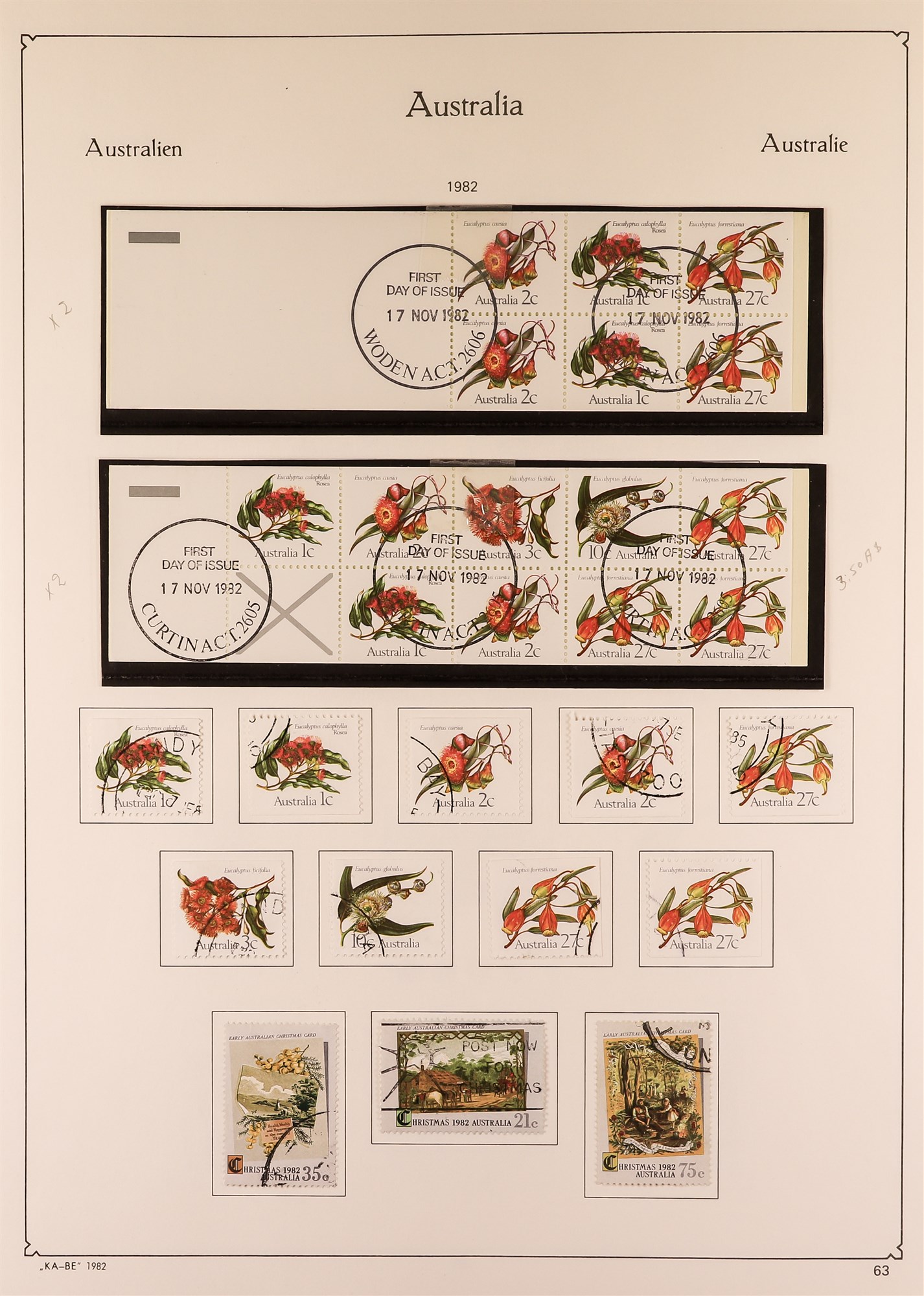 AUSTRALIA 1953-90 COMPLETE USED COLLECTION in a KA-BE album with paper & perforation types, booklets - Image 17 of 29