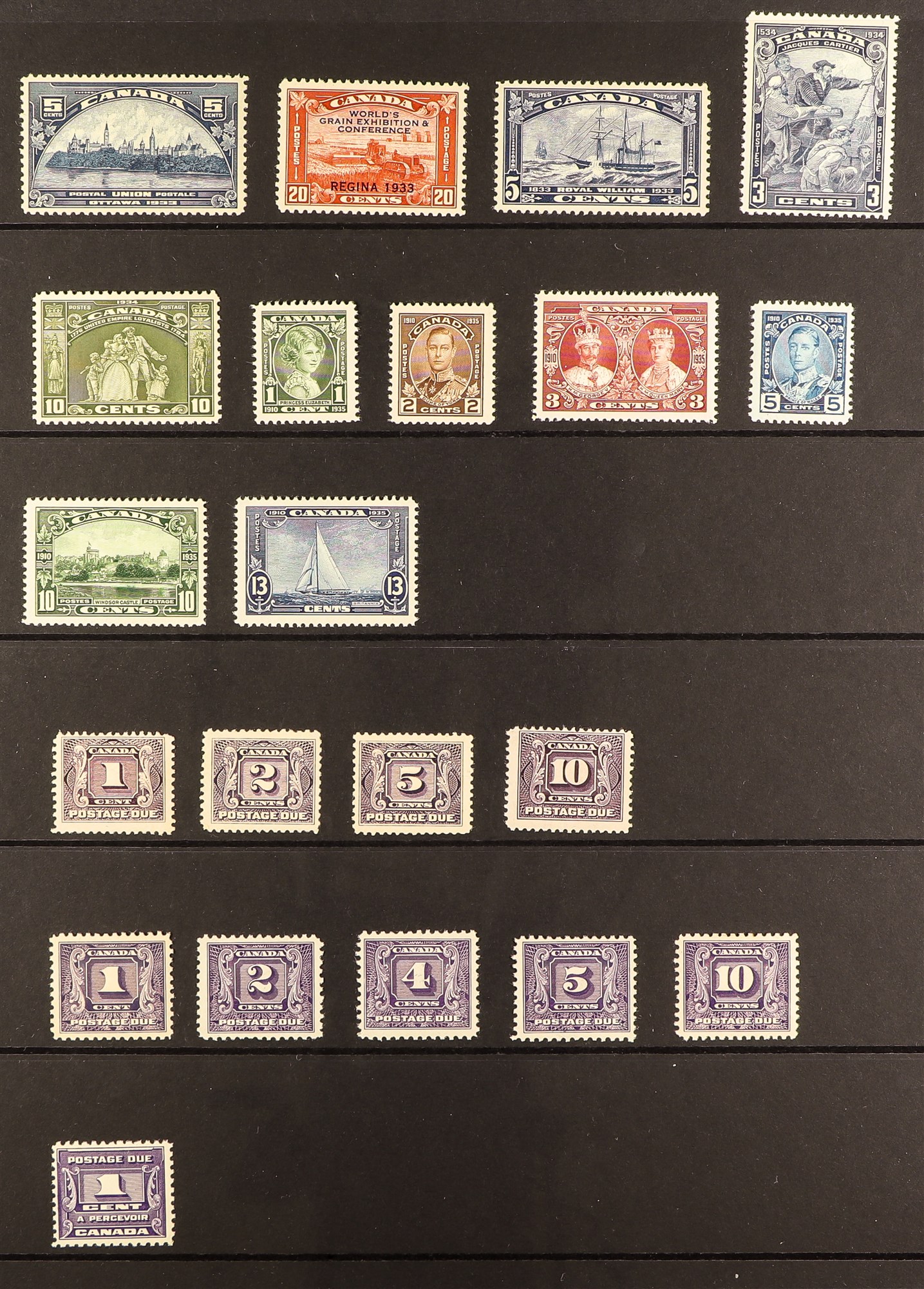 CANADA 1911-35 MINT COLLECTION incl. 1911-22 Admirals incl. 5c (2 shades), 7c (2 shades) and 2c perf - Image 3 of 3