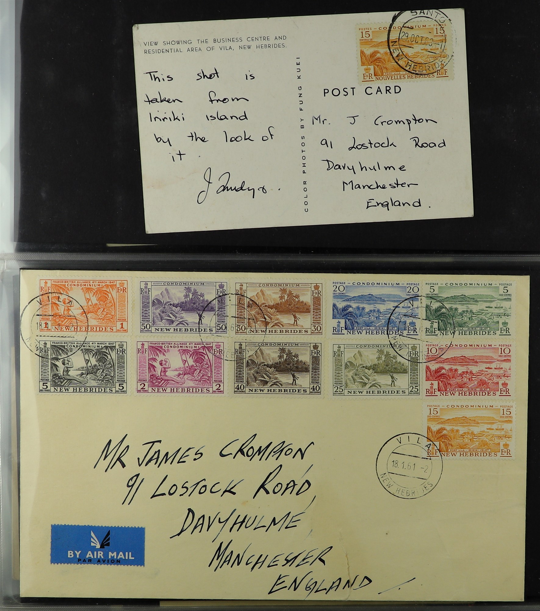 NEW HEBRIDES ENGLISH 1953-69 covers collection, with commercial & philatelic covers, registered - Image 10 of 15