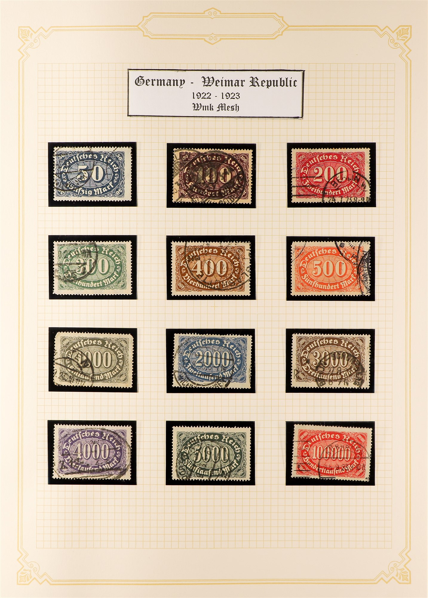 GERMANY 1919-1923 USED COLLECTION incl. 1920-21 opts on Bavaria set, 1920-21 Germania set, plus - Image 14 of 32