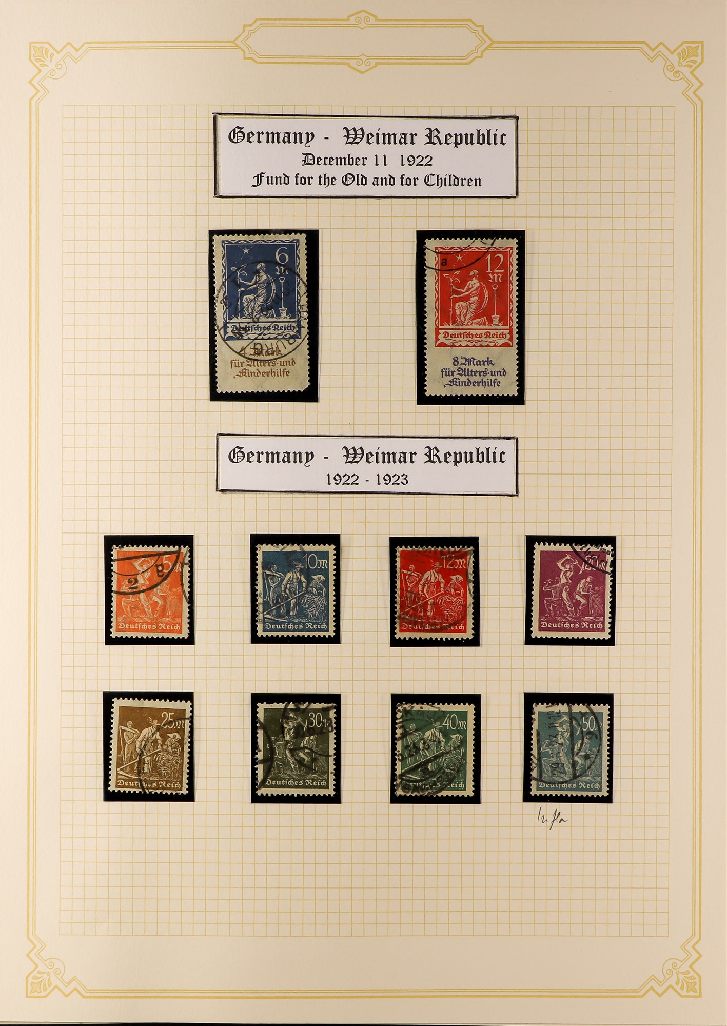 GERMANY 1919-1923 USED COLLECTION incl. 1920-21 opts on Bavaria set, 1920-21 Germania set, plus - Image 15 of 32