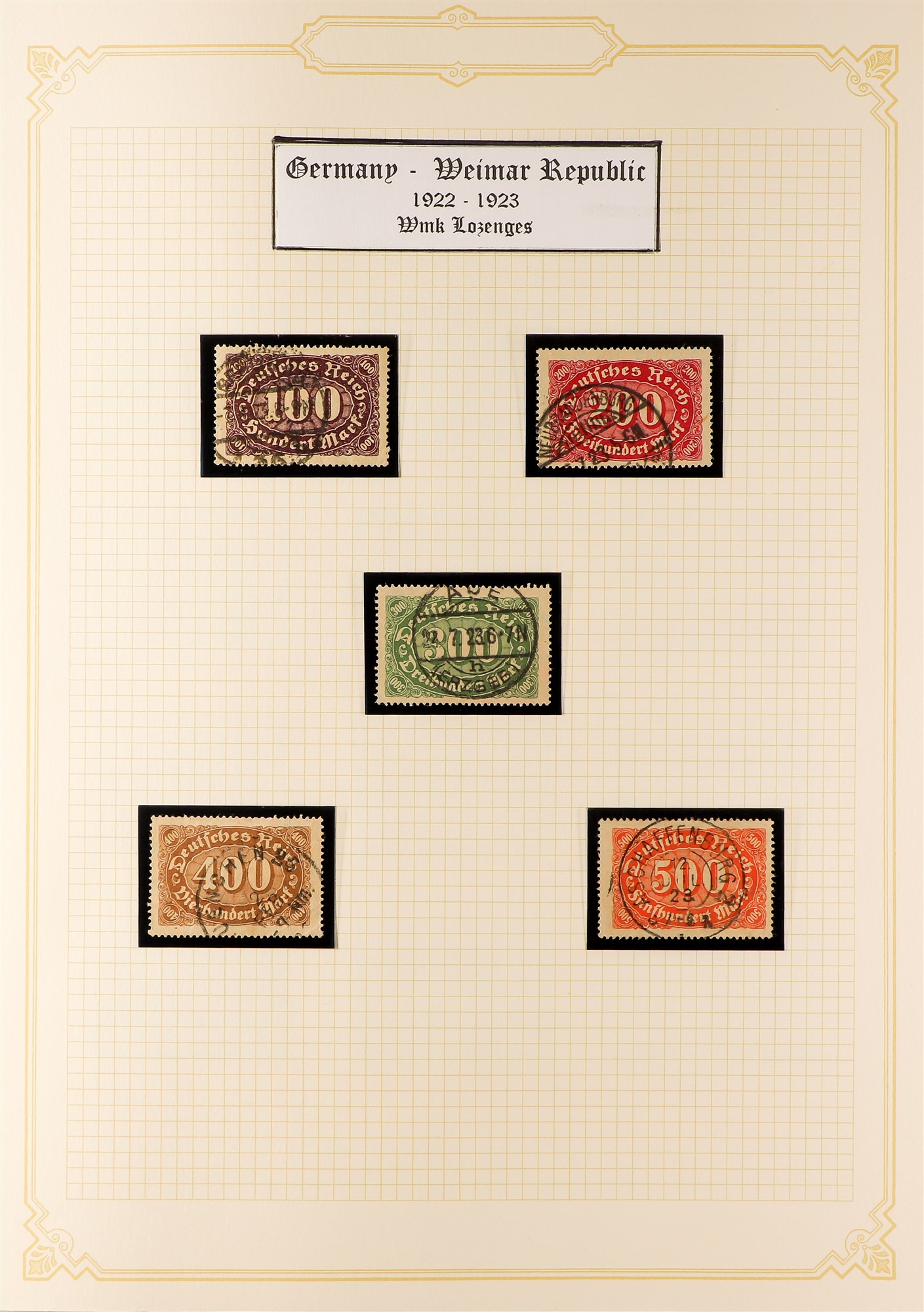 GERMANY 1919-1923 USED COLLECTION incl. 1920-21 opts on Bavaria set, 1920-21 Germania set, plus - Image 13 of 32