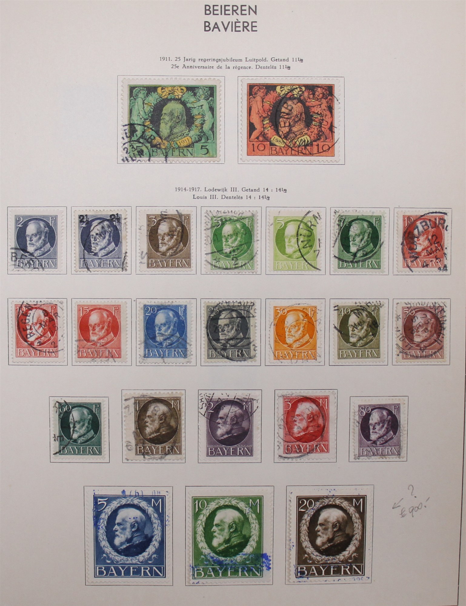 GERMAN STATES BAVARIA 1849-1920 a used collection on pages, incl. 1849-62 3k brown & 6k blue, 1850- - Image 3 of 9