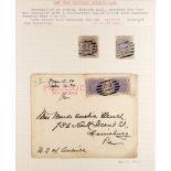 BRAZIL 1864-99 NEW YORK PAQUEBOT an envelope bearing 200r pair, and 100r postal card to USA, each