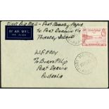 PAPUA AIRMAIL 1939 (25th February) Port Moresby to Port Darwin, via Thursday Island cover (Eustis