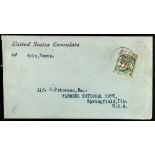 SAMOA 1899 (21st April) United States Consulate printed envelope to USA, bearing 2½d on 1d, tied