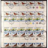 FALKLAND IS. 1974 Wildlife set of 3, complete setting of 5 gutter pairs, Heijtz 222/225, with Port