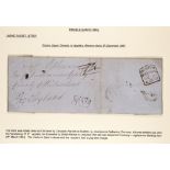 CANADA 050 TRANS-ATLANTIC MAIL 1857 CROTON, U.C. TO APPLEBY, WESTMORELAND (8th December) A letter,