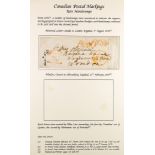 CANADA 044 TRANS-ATLANTIC MAIL 1856 MONTREAL, L.C. TO LONDON (1st August) An envelope, creased,