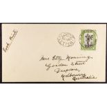 PAPUA 1934 (June) envelope to Melbourne, bearing Pictorial 1d tied Cairns cds, and alongside a
