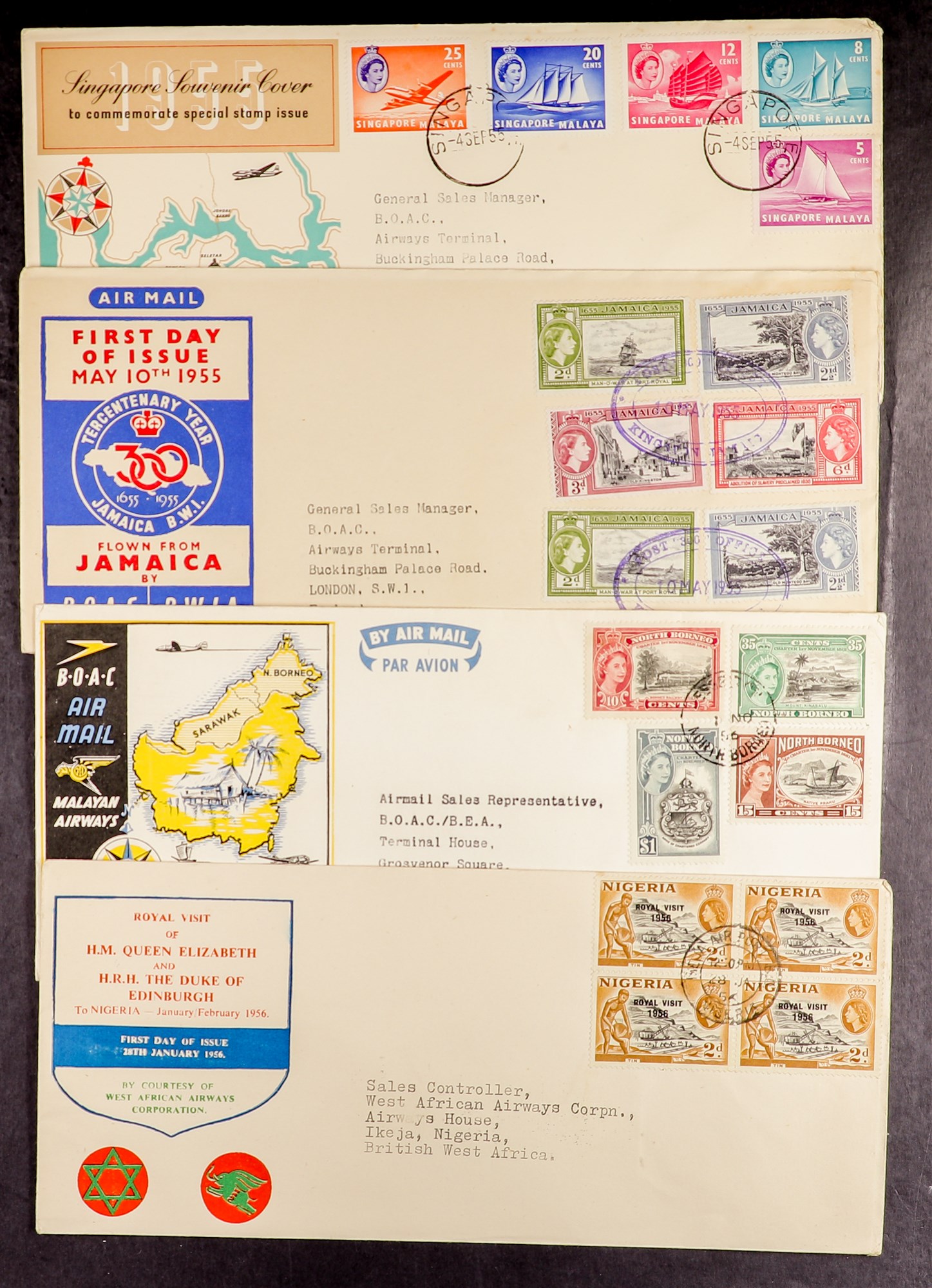 COLLECTIONS & ACCUMULATIONS B.O.A.C. & OTHER FLIGHT COVERS 1952-61 collected by a former employee, - Image 2 of 3