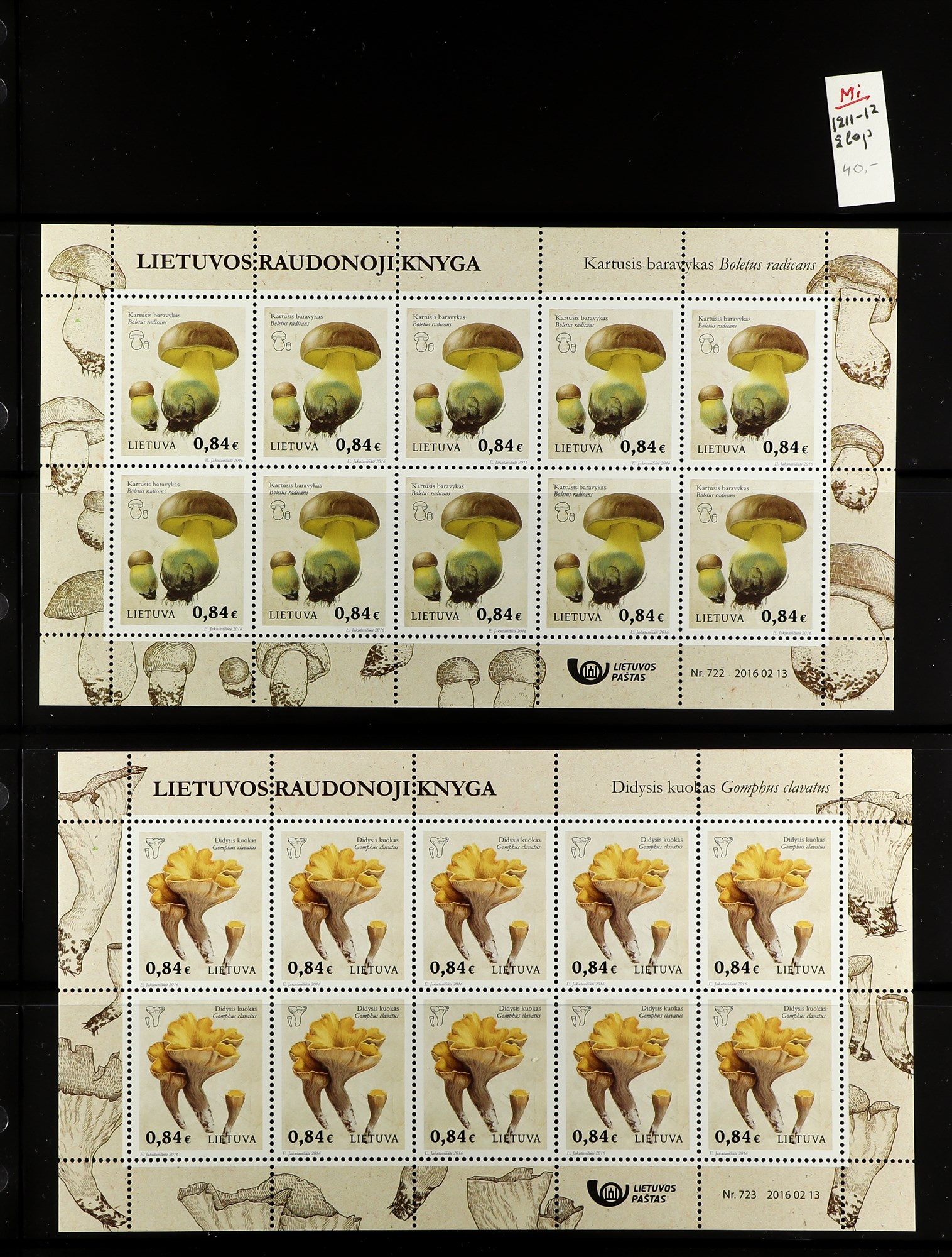 TOPICALS MUSHROOMS (FUNGI) OF EUROPE 1958-2018 never hinged mint collection of sets, miniature - Image 4 of 6
