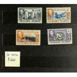 FALKLAND IS. 1938-54 NEVER HINGED MINT with 1938  set to £1, Wedding, UPU (this in blocks of