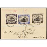PAPUA 1904 (27th July) envelope registered Port Moresby to Austria, bearing Lakatoi 2d, 2½d and 4d