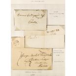 GB.PRE - STAMP 1783 - 1797 three EL's each with different town handstamps includes curved "NEWCASTLE