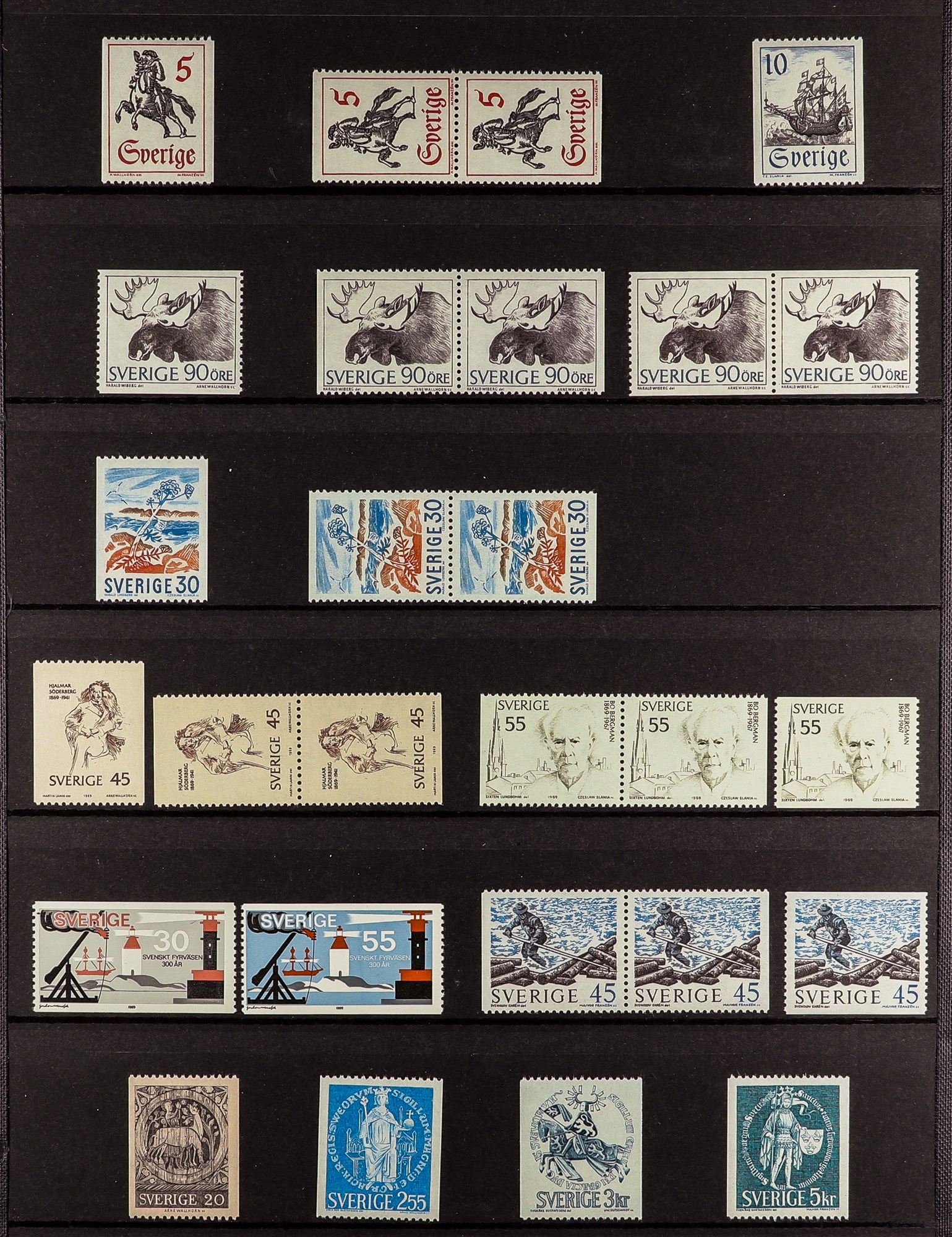 SWEDEN 1957-81 NEVER HINGED MINT COLLECTION with various perforation types, se-tenant issues, 1981 - Image 4 of 6