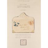 GB.QUEEN VICTORIA 1841 1d pink stationery envelope (120 x 70mm) cancelled by red 1842-type numeral