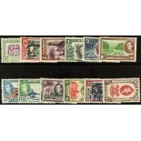 BR. HONDURAS 1938 Definitive set, SG 150/165, mint. Cat. £225. (12 stamps)