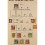 SWITZERLAND 1862-1960's USED COLLECTION incl. 1862 Sitting Helvetia range to 40c grey & 50c