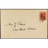 AUSTRALIA LORD HOWE ISLAND PROVISIONAL 1930 (4th September) 1½d scarlet Sturt stamp on a local