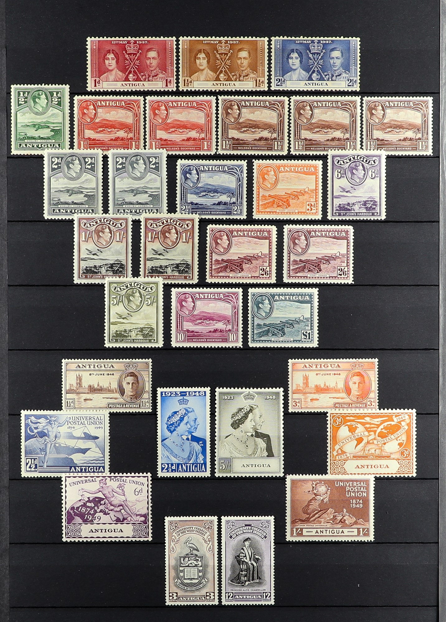 ANTIGUA & BARBUDA 1903-51 MINT COLLECTION incl. 1903 Arms to 2s6d, 1908-17 Arms set plus extra - Image 2 of 2