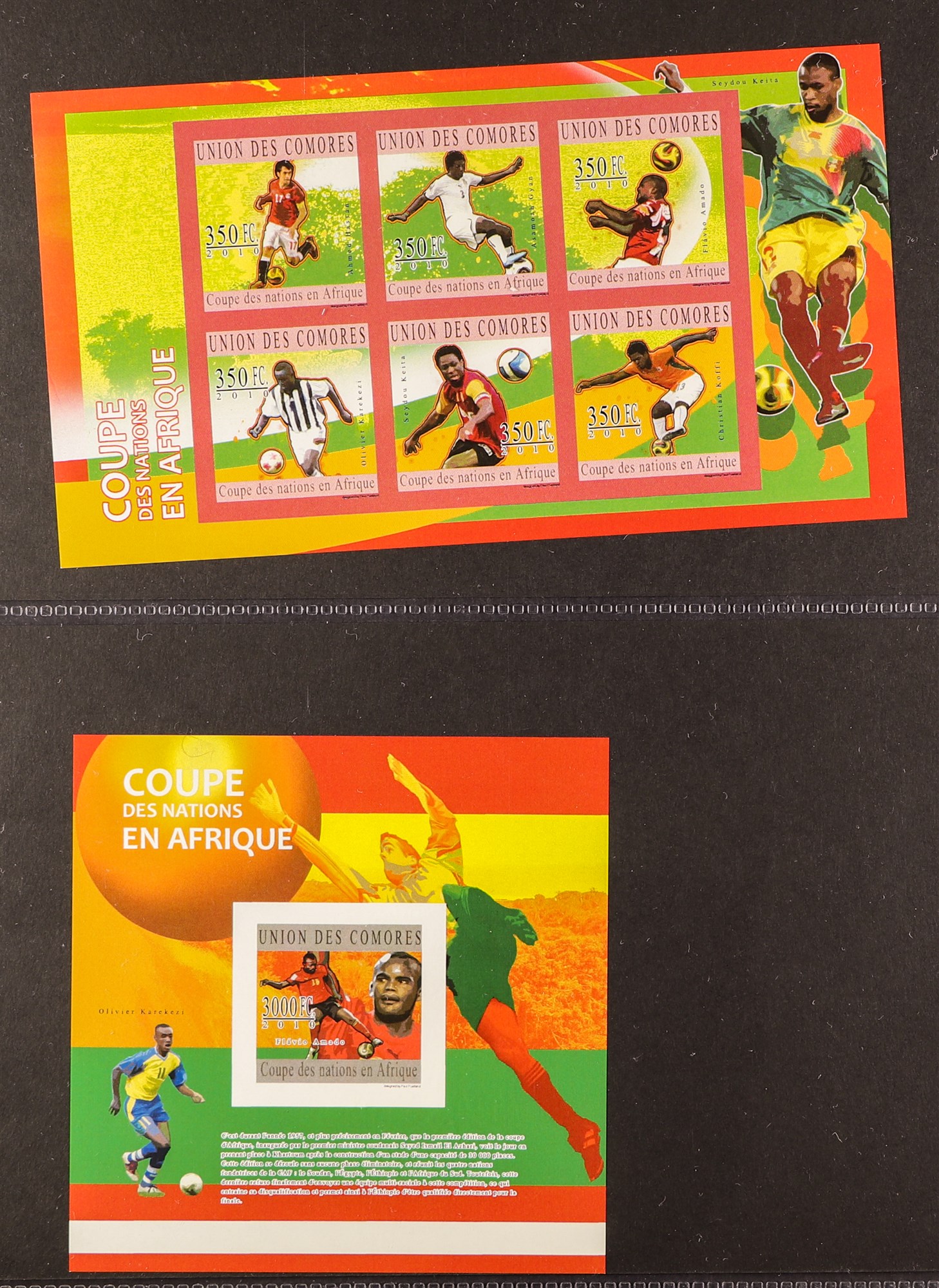 COMORES 2010 Sports se-tenant sheetlets IMPERF plus the miniature sheets IMPERF, Yvert 1975/2124 - Image 3 of 25