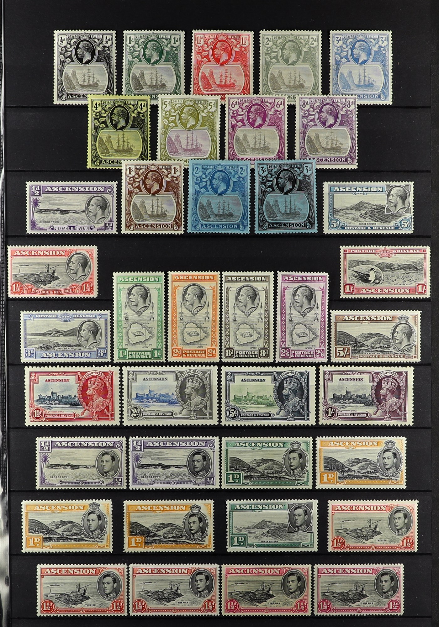 ASCENSION 1924-49 MINT COLLECTION with 1924-33 Badge set, 1934 Pictorial set, 1935 Jubilee set,