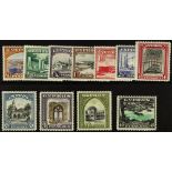 CYPRUS 1934 Pictorial set, SG 133/143, lightly hinged mint. Cat. £200. (11 stamps)