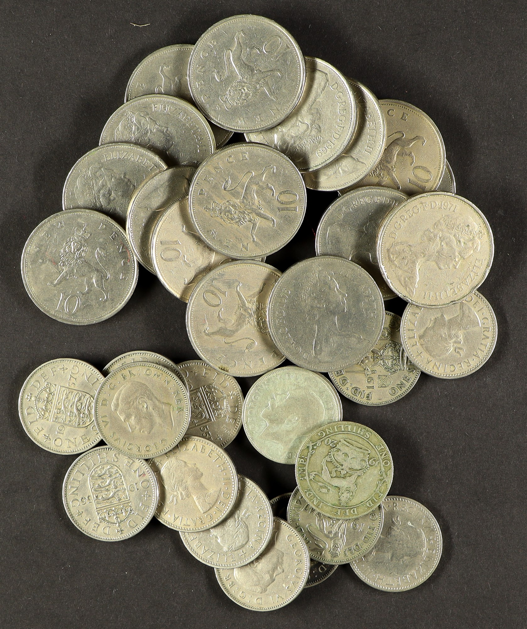 COINS an accumulation of British in bags in a shoebox, largely QE, but also some Kings, an 1887