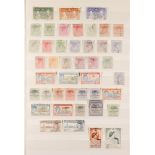 BAHAMAS 1937-52 USED COLLECTION incl. 1938-52 set with some shade interest, 1942 "Columbus" opts