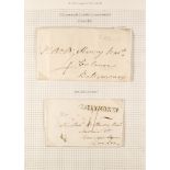 IRELAND 1792 - 1843 group of 4 EL's with straight line 1792  "L.DERRY", 1797 "BALLYMONEY", 1819 "