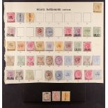 MALAYA-STRAITS SETT. 1867-99 MINT COLLECTION ON IMPERIAL PAGES incl. 1867 on India 1½c on ½a and